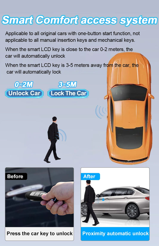 CF920 Universal Smart Car Key with LCD Display - Keyless Go