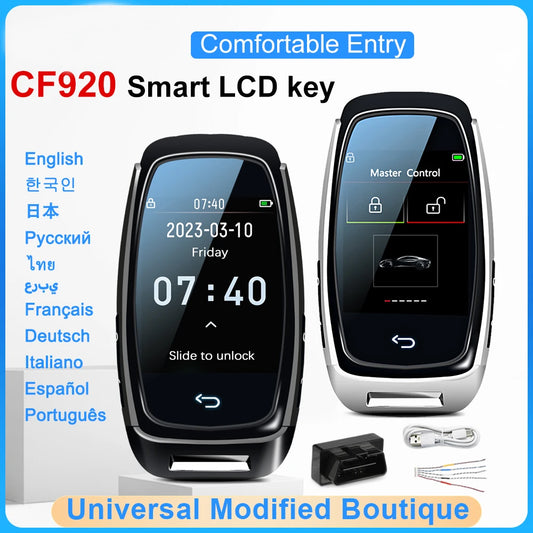 CF920 Universal Smart Car Key with LCD Display - Keyless Go