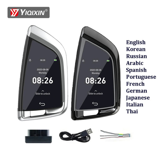 Universal Smart Car Key with LCD Screen - Multi-Brand Compatible